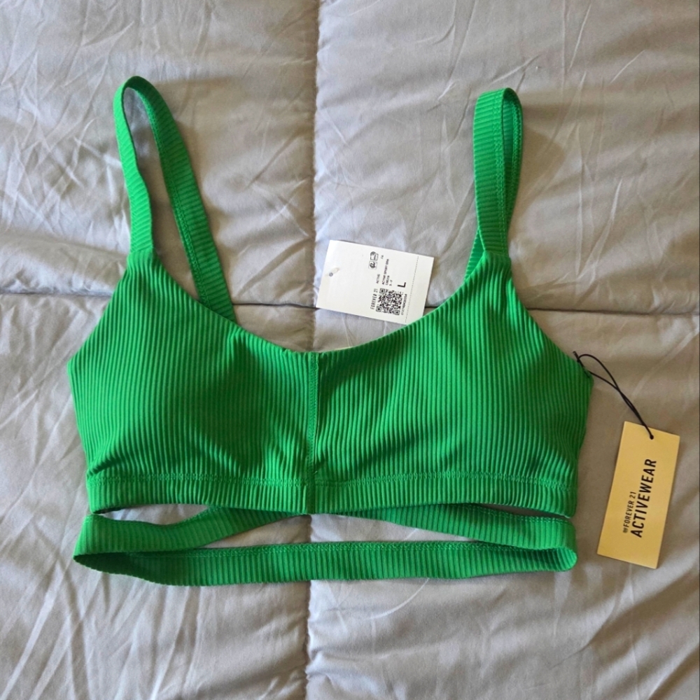 Forever 21 Ribbed Strappy Sports Bra